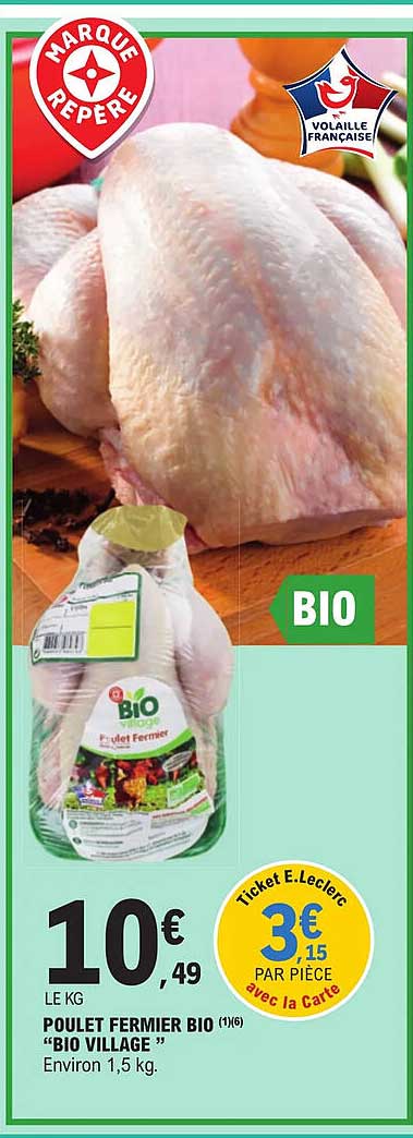 Poulet Fermier Bio "bio Village"