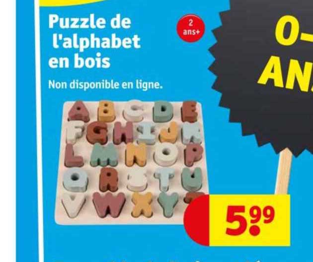 puzzle de l'alphabet en bois