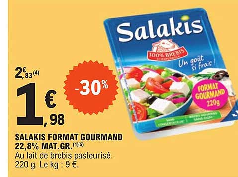 salakis format gourmand 22,8% mat. gr.