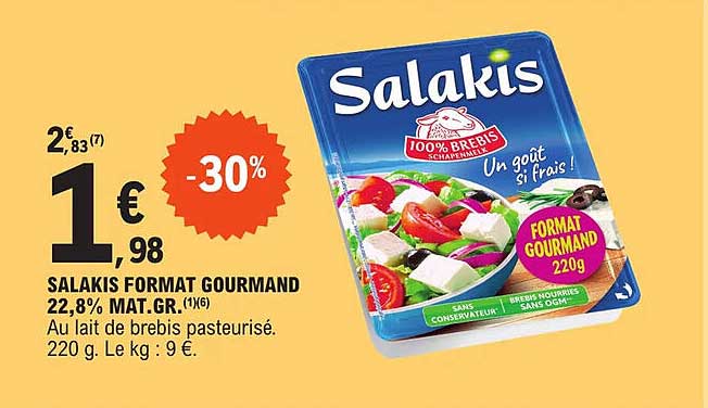 salakis format gourmand 22,8% mat. gr.