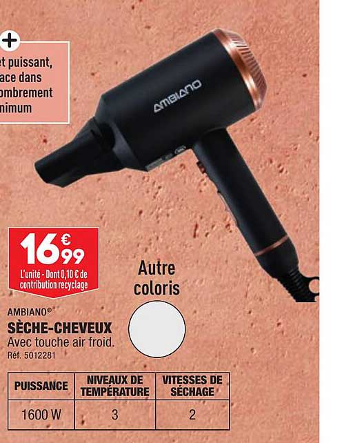sèche-cheveux ambiano