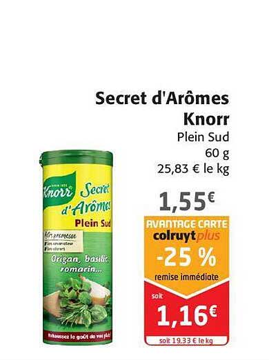 secret d'arômes knorr