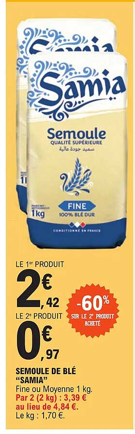 Semoule De Blé "samia"