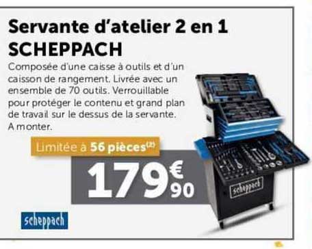 servante d'atelier 2en1 scheppach