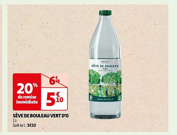 sève de bouleau vert d'o