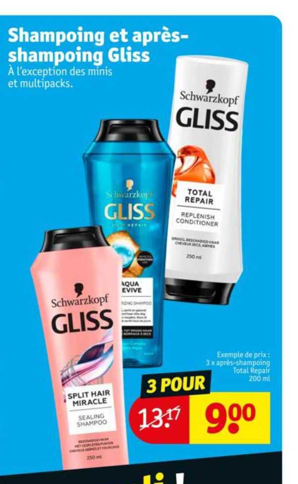 shampoing et après-shampoing gliss