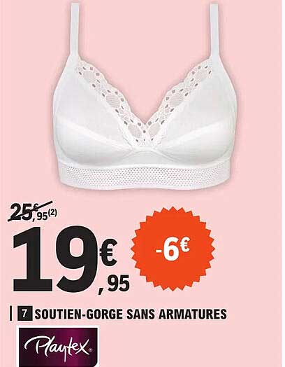 soutien-gorge sans armatures playtex