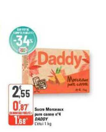 sucre morceaux pure canne n°4 daddy