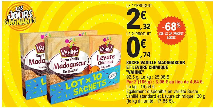 sucre vanillé madagascar et levure chimique "vahiné"