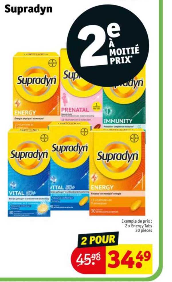 supradyn 2e à moitié prix