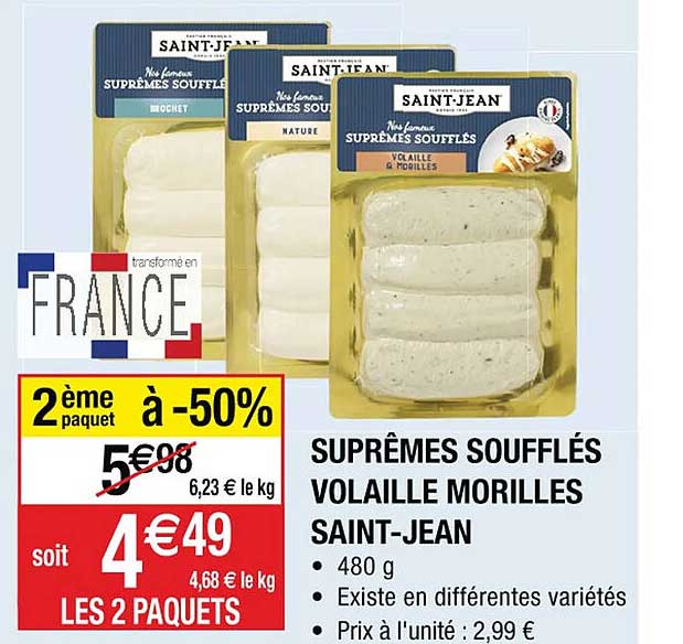 suprêmes soufflés volaille morilles saint-jean