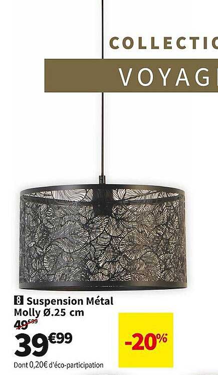 suspension métal molly ø.25 cm