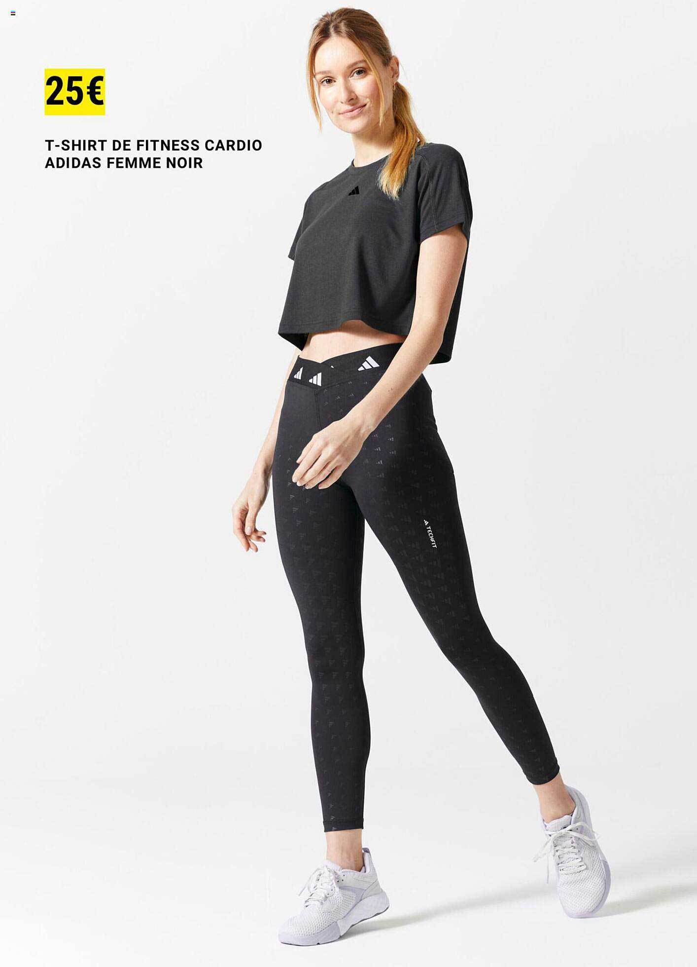 t-shirt de fitness cardio adidas femme noir