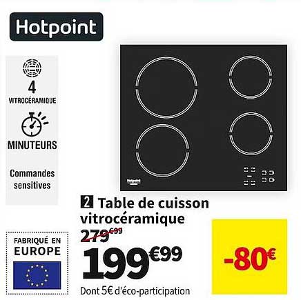 Table De Cuisson Vitrocéramique Hotpoint