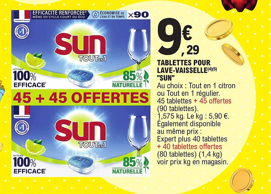 tablettes pour lave-vaisselle "sun"