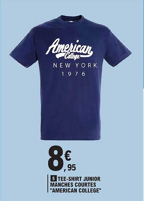tee-shirt junior manches courtes "american college"