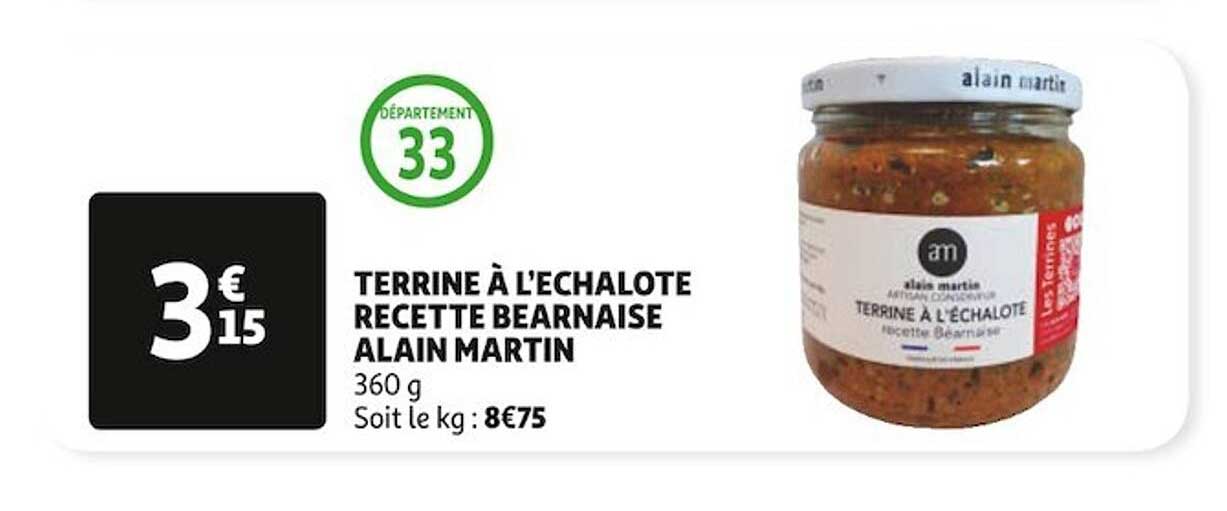 terrine à l'échalote recette béarnaise alain martin