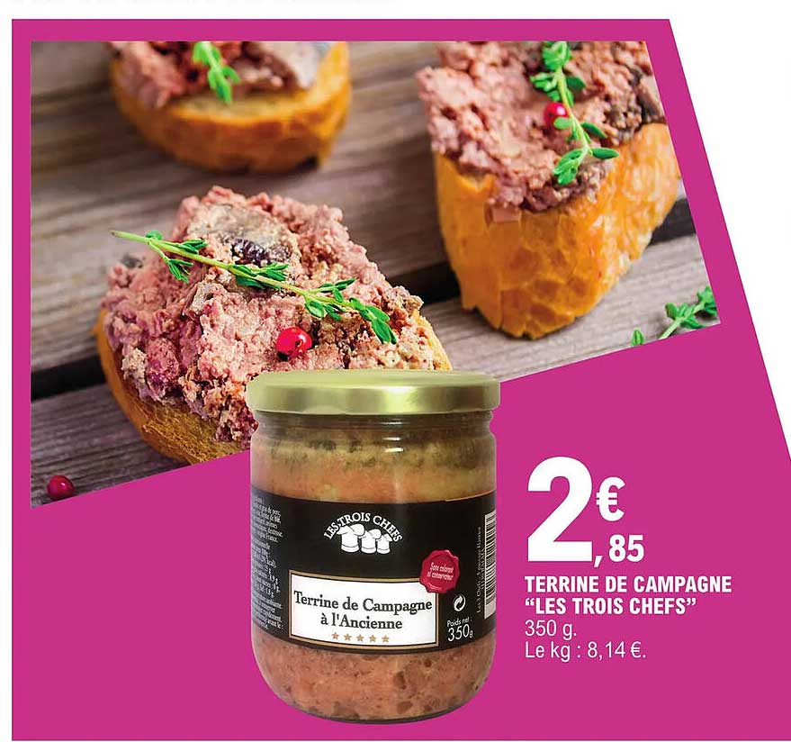 terrine de campagne "les trois chefs"