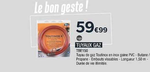 tuyaux gaz tbe150