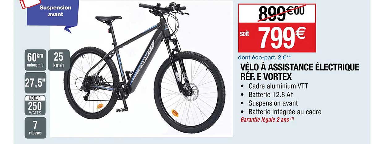 vélo à assistance électrique e vortex
