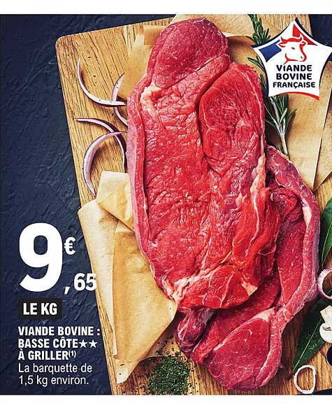 Viande Bovine : Basse Côte** à Griller