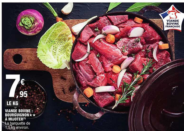 Viande Bovine : Bourguignon** à Mijoter
