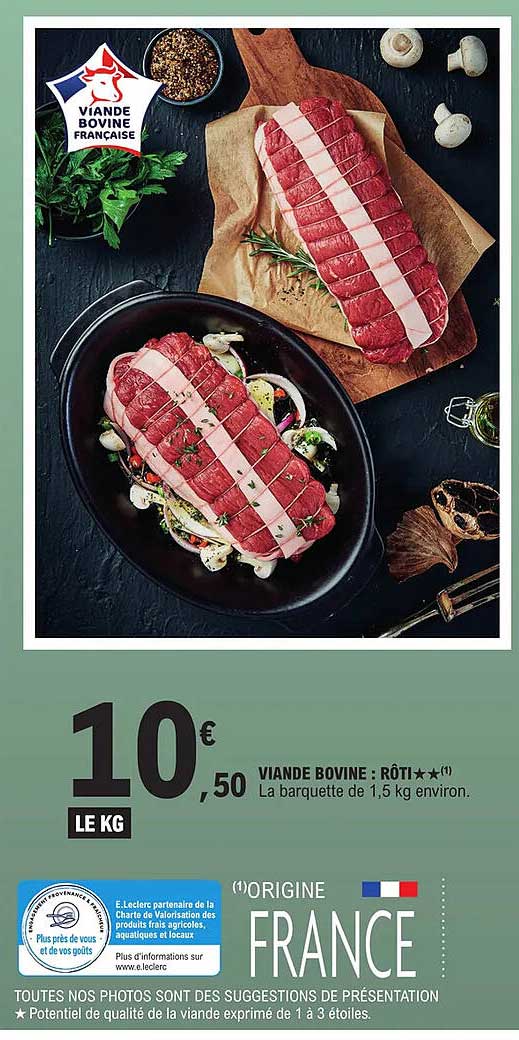 Viande Bovine : Rôti**