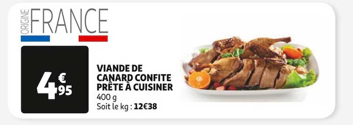 viande de canard confite prête à cuisiner