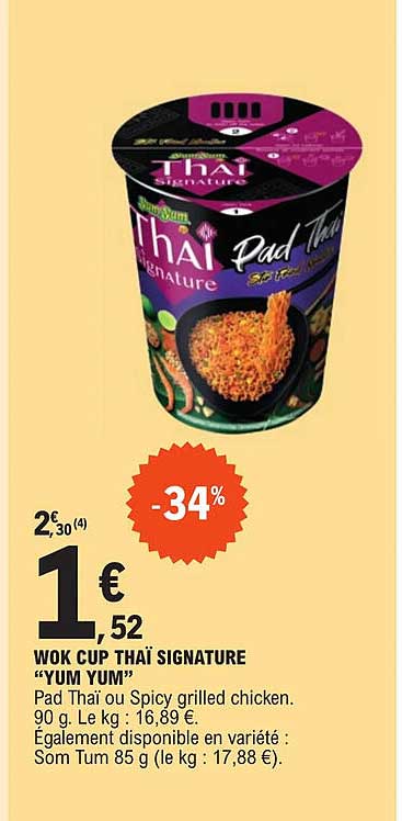 wok cup thaï signature "yum yum"