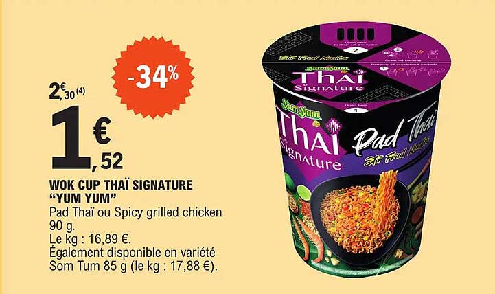 wok cup thaï signature "yum yum"