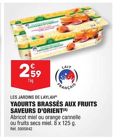 yaourts brassés aux fruits saveurs d'orient les jardins de laylah