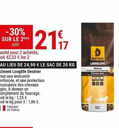 aliment longlife destrier