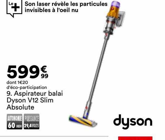 aspirateur balai dyson v12 slim absolute