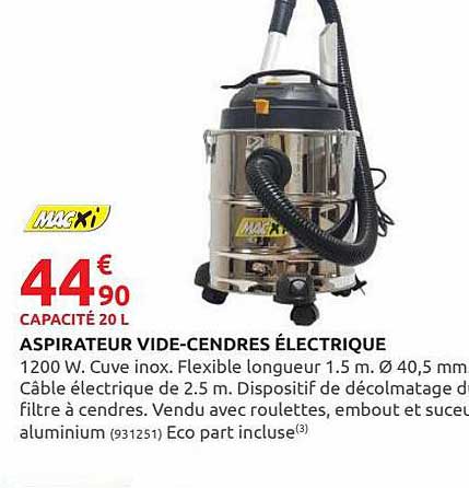 Aspirateur Vide-cendres électrique Macxi