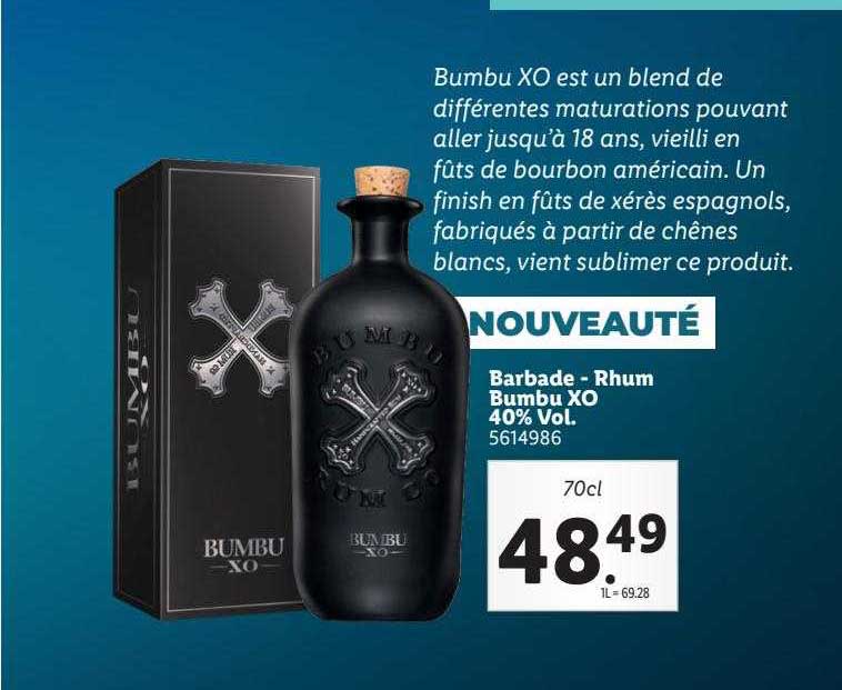bardade - rhum bumbu xo 40% vol.