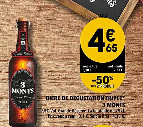 bière de dégustation triple 3 monts