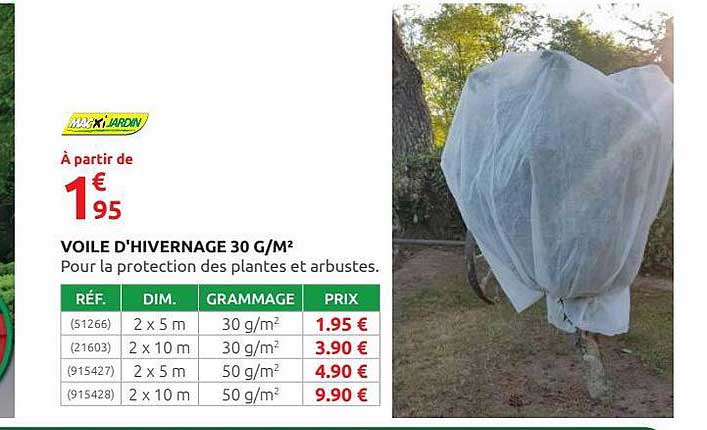 Boile D'hivernage 30 G-m²