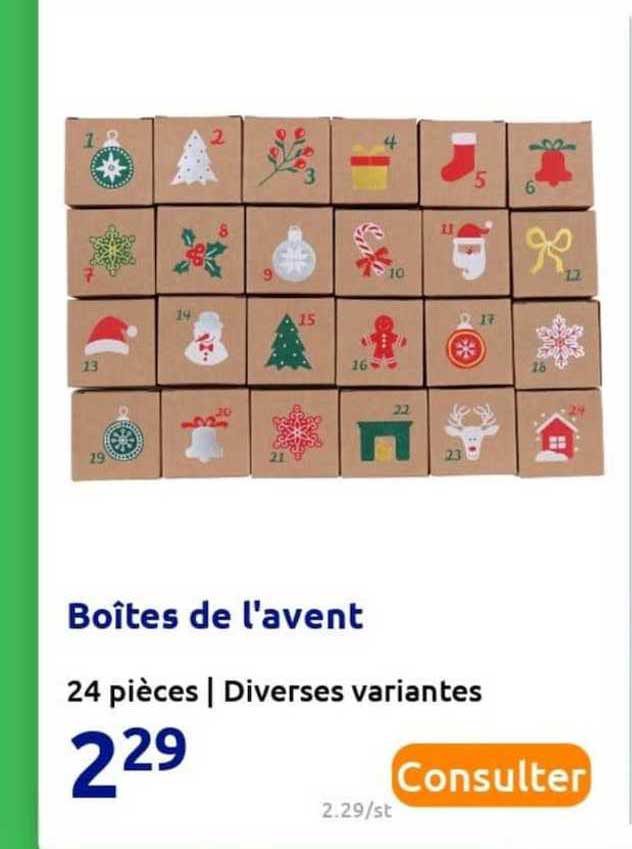 boîtes de l'avent