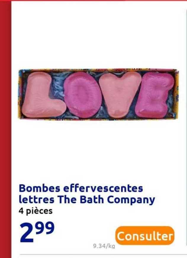 bombes effervescentes lettes the bath company