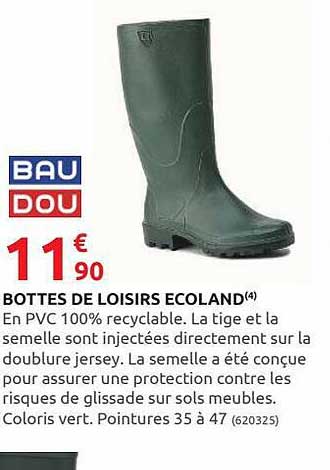 bottes de loisirs écoland baudou