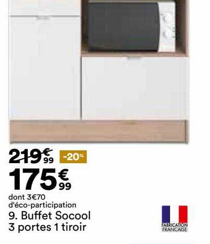 Buffet Socool 3 Portes 1 Tiroir