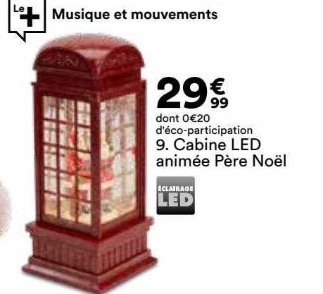 Cabine Led Animée Père Noël
