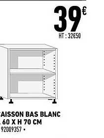 Caisson Bas Blanc L 60 X H 70 Cm