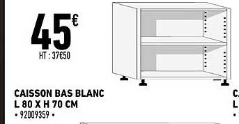 Caisson Bas Blanc L 80 X H 70 Cm