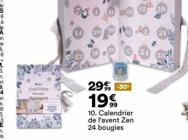 calendrier de l'avent zen 24 bougies