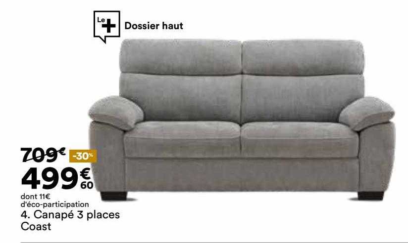 canapé 3 places coast