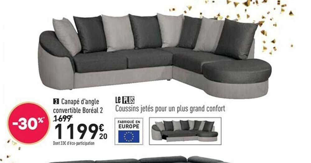 canapé d'angle convertible boréal 2