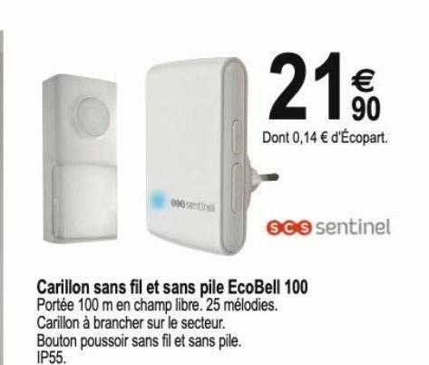 carillon sans fil et sans pile ecoBell 100