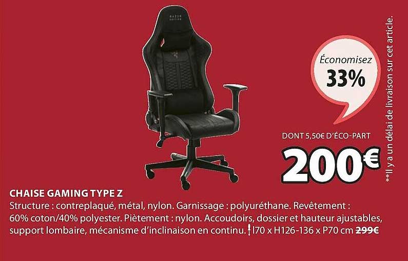 chaise gaming type z