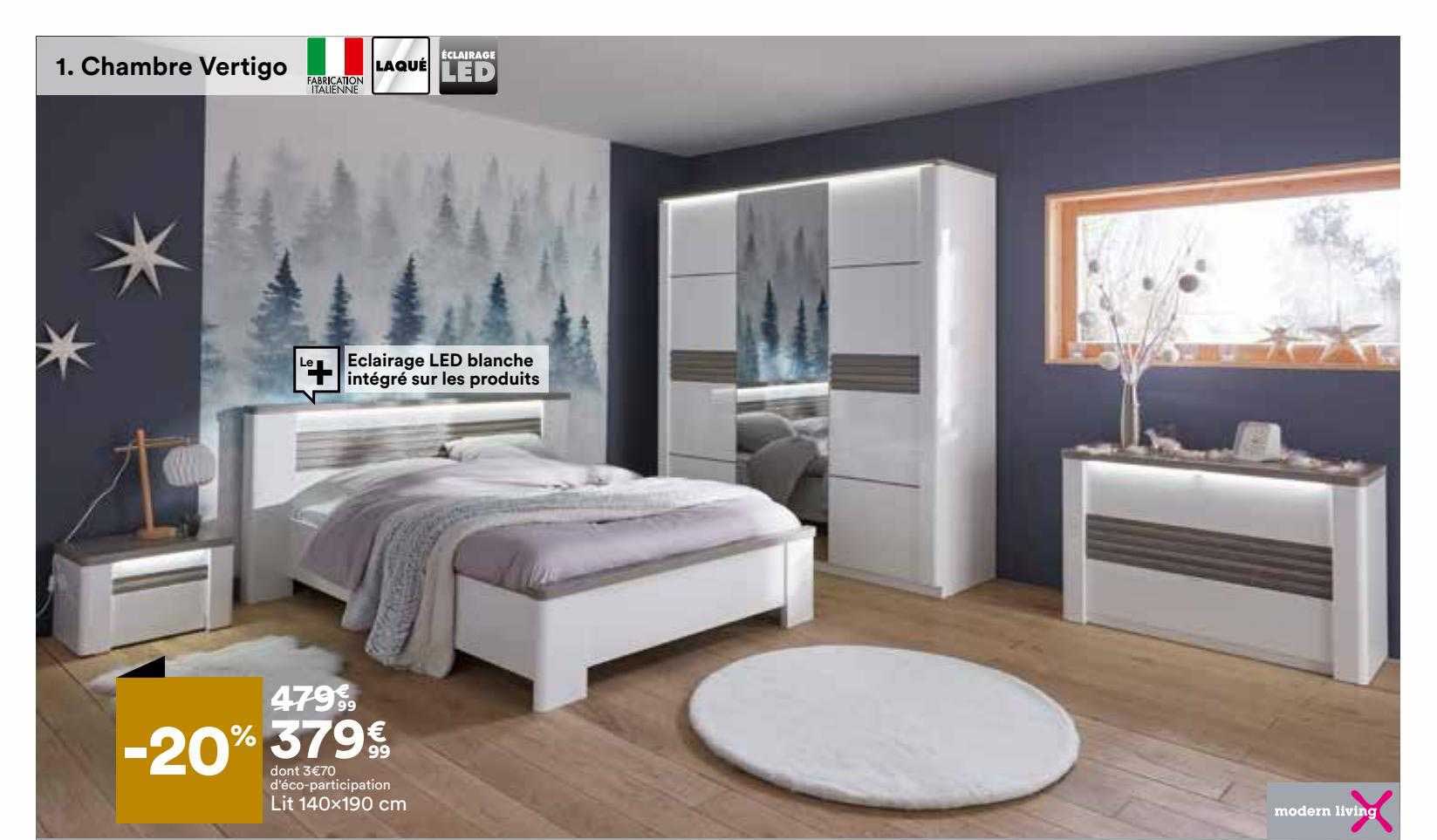 Chambre Vertigo : Lit 140 X 190 Cm Modern Living